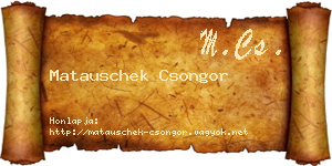 Matauschek Csongor névjegykártya